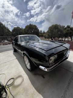 Black 1967 Chevrolet Camaro front three-quarter