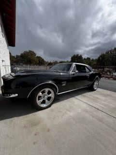 Black 1967 Chevrolet Camaro detailed