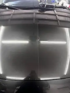 Paint correction results checked under LED lighting