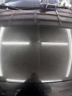 Paint correction results checked under LED lighting