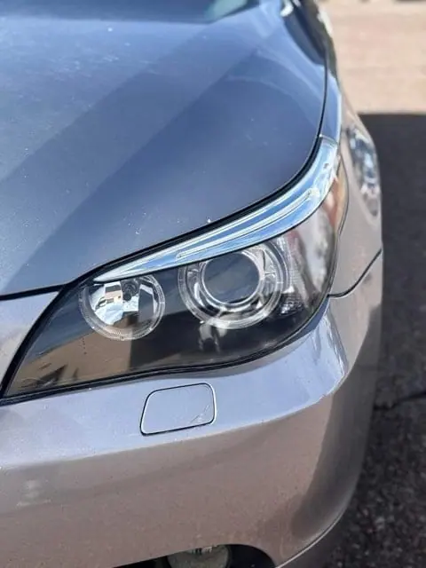 Crystal-clear restored headlight