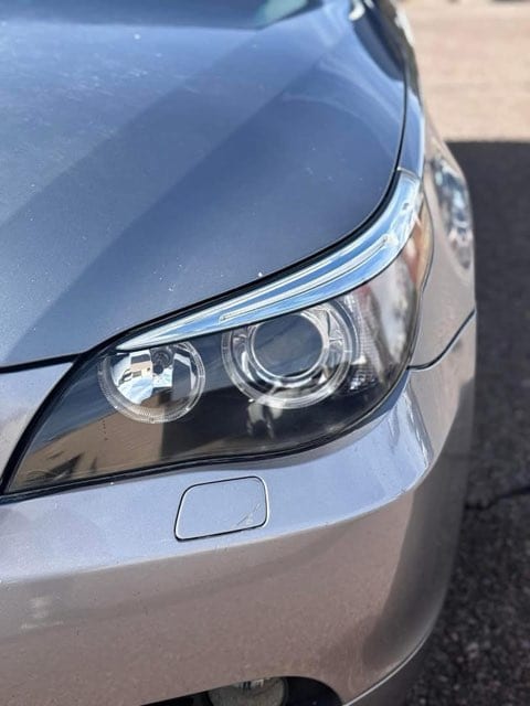 Crystal clear headlight after restoration